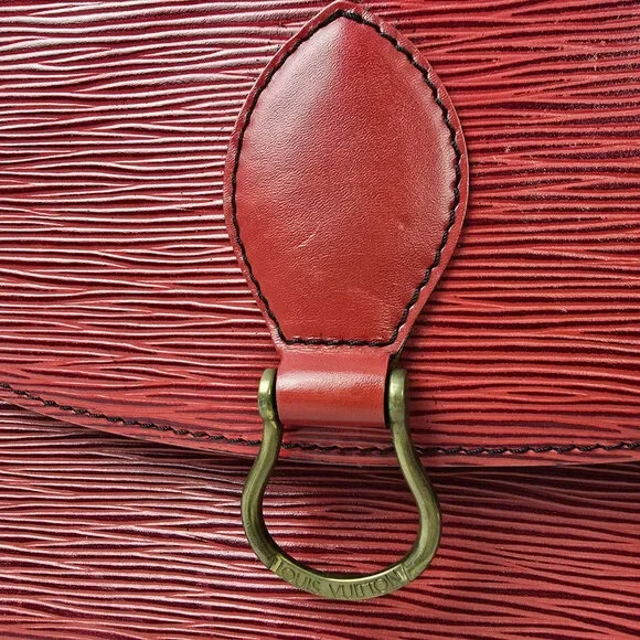 Louis Vuitton Vintage 1987 Red Epi Leather Saint Cloud Shoulder Bag - Picture 3 of 16
